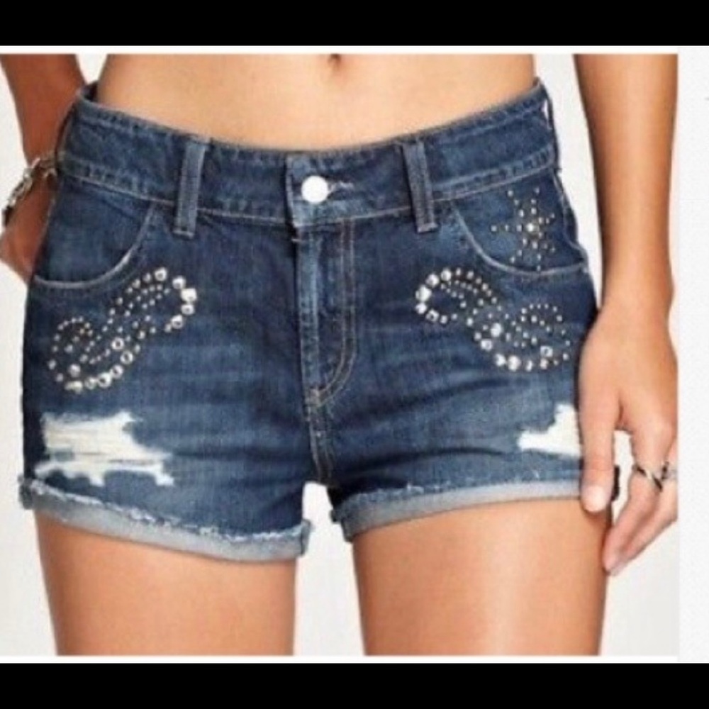 Guess denim shorts with rhinestones! Scarlet shorts